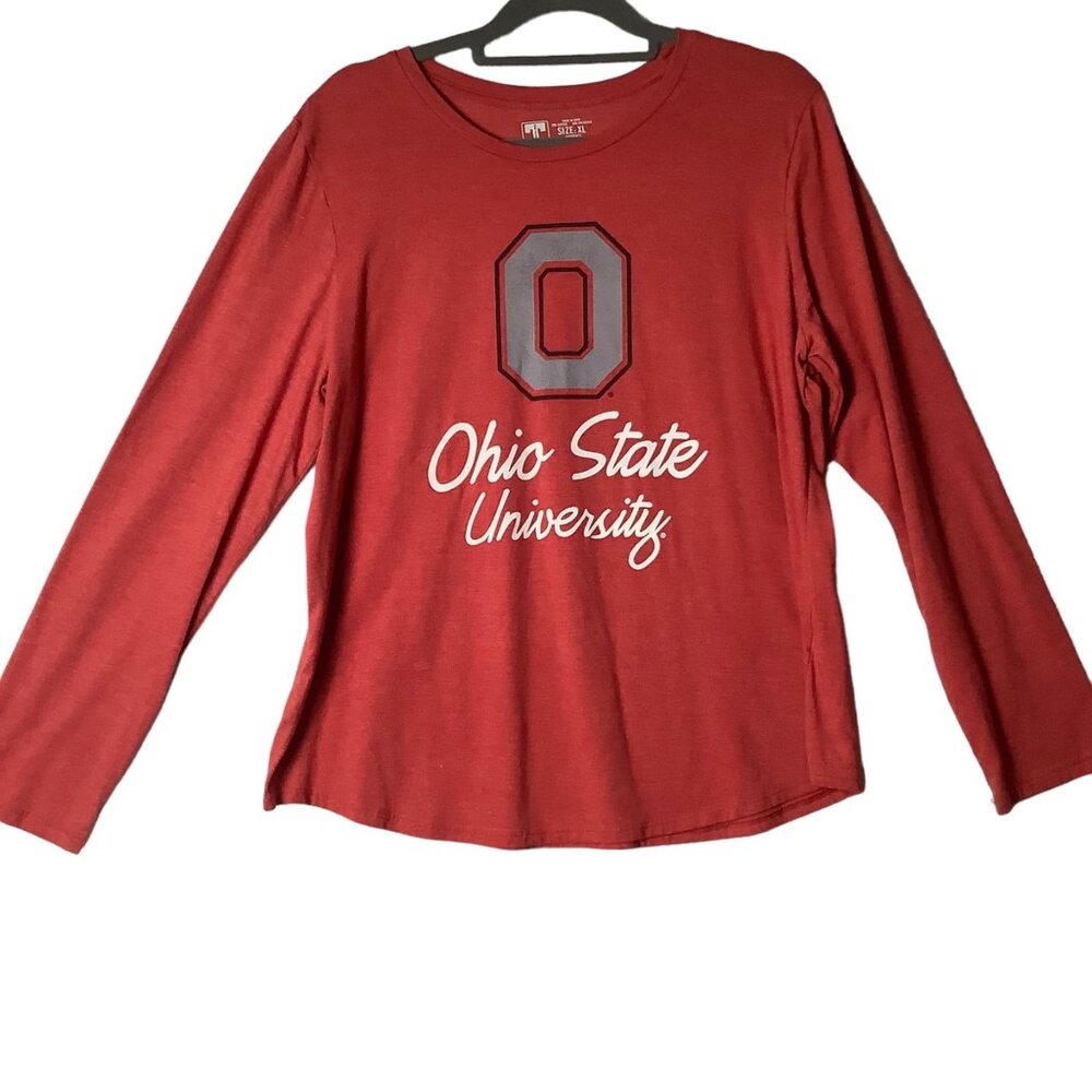The Ohio‎ State University Women's Long Sleeve T-Shirt XL Red Cotton Blend